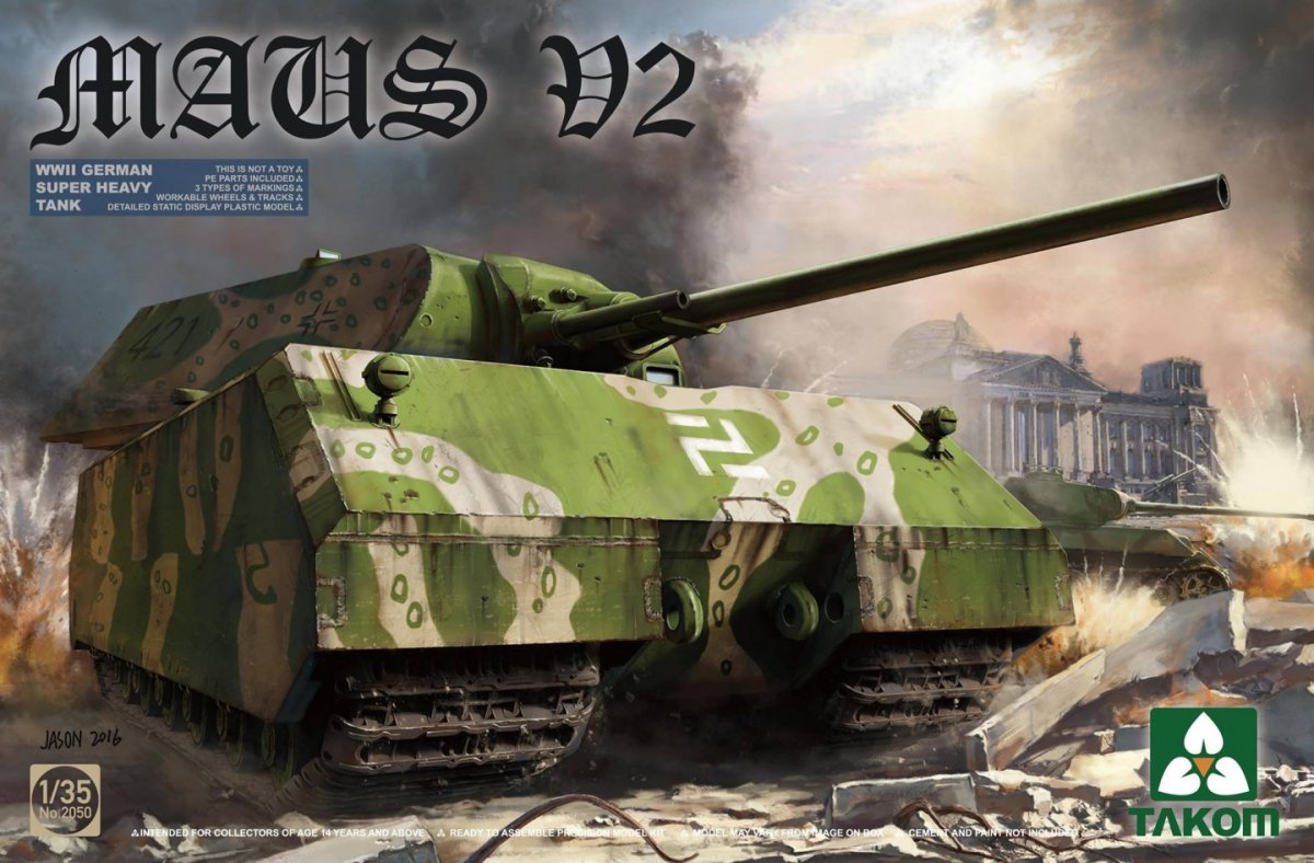 Takom 2050 Maus V2 Char super-lourd allemand de la Seconde Guerre mondiale, échelle 1/35