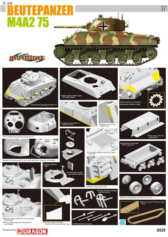 Cyber Hobby 6529 Beutepanzer M4A2 75 1/35