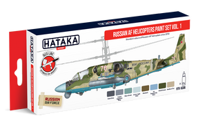 Kit de peinture pour hélicoptères Hataka HTK-AS86 des forces aériennes russes, vol. 1, 8x17
