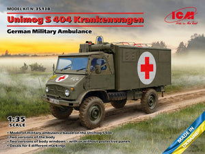 ICM 35138 Unimog S 404 Krankenwagen Ambulance militaire allemande 1/35