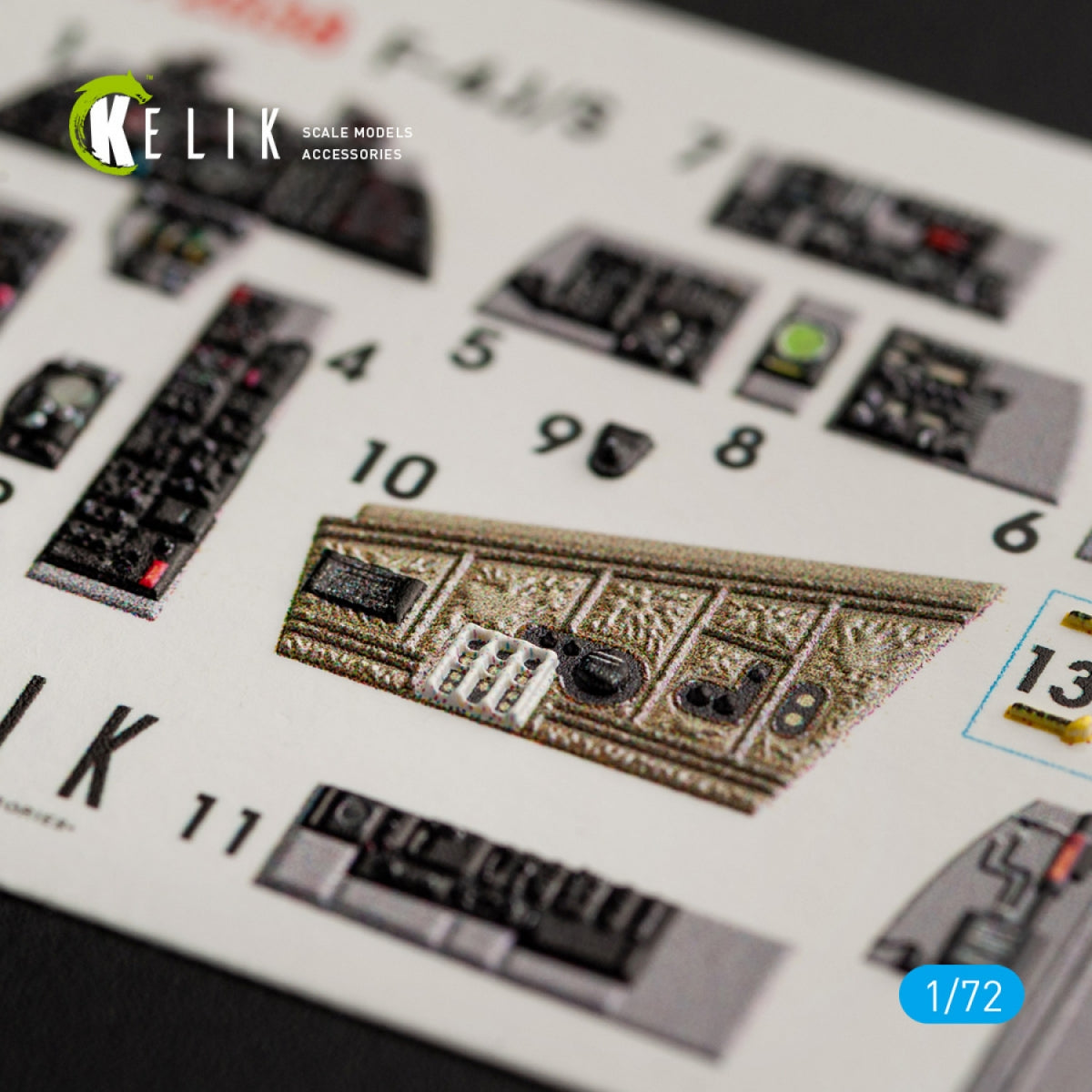 KELIK K72038 F-4J/S &amp;quot;PHANTOM II&amp;quot; INTERIOR 3D DECALS FOR HASEGAWA KIT 1/72 – zdjęcie 2