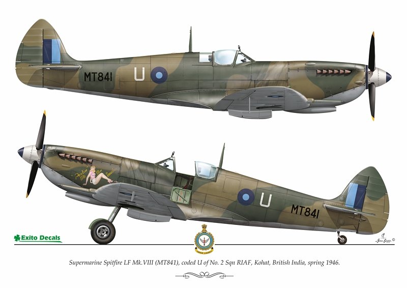 Décalcomanies Exito ED48003 Sexy Spitfires - Supermarine Spitfire LF Mk Vb - VIII - IXe 1/48 – immagine 5