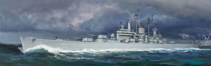 Très Incendie VF350919 USS Salem CA-139 1/350