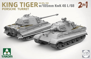 Tourelle Porsche Takom 2178 Sd.Kfz.182 King Tiger avec 105 mm KwK 46L/68 - 2 en 1 1/35 – image 5