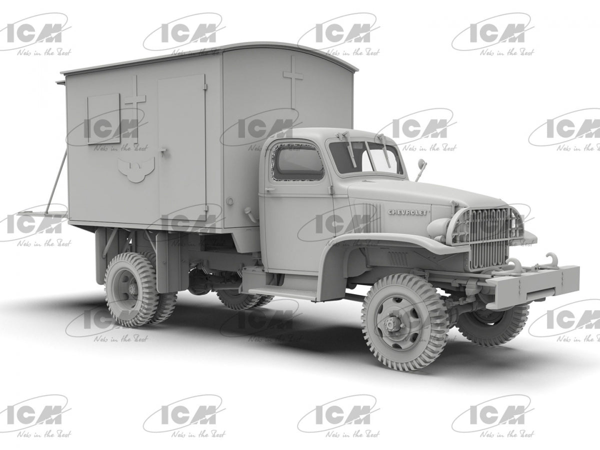 ICM 35586 Chapelle mobile de l&amp;#39;armée britannique de la Seconde Guerre mondiale, échelle 1/35 – image 4