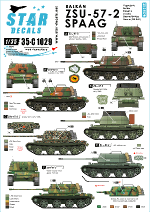 Star Decals 35-C1029 Yougoslavie (JNA), Serbie, Slovénie, Croatie, Milice de Bosnie, Bosnie d&amp;#39;après-guerre (OS-BiH) 1/35