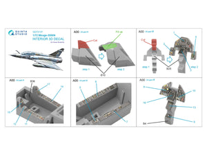 Intérieur coloré imprimé en 3D sur papier décalcomanie pour le Mirage 2000N (modèle Dream Model) de Quinta Studio QD72137, échelle 1/72 – image 2