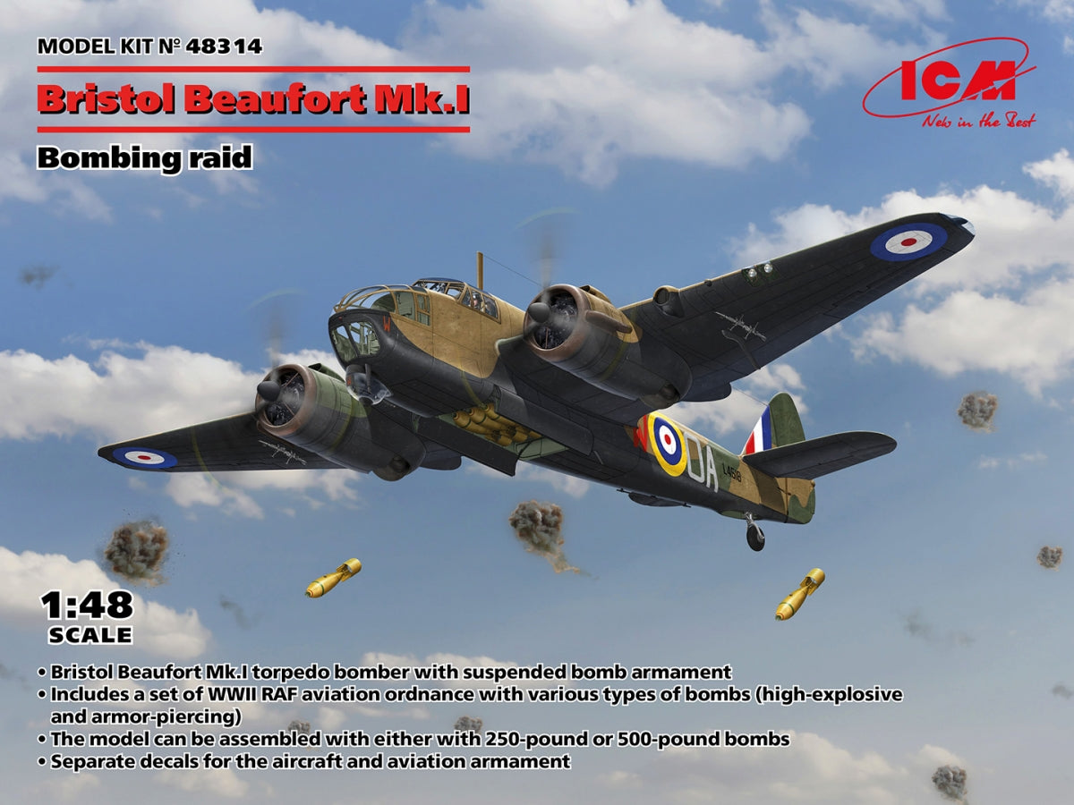 ICM 48314 Bristol Beaufort Mk.I. Raid de bombardement 1/48 – image 2