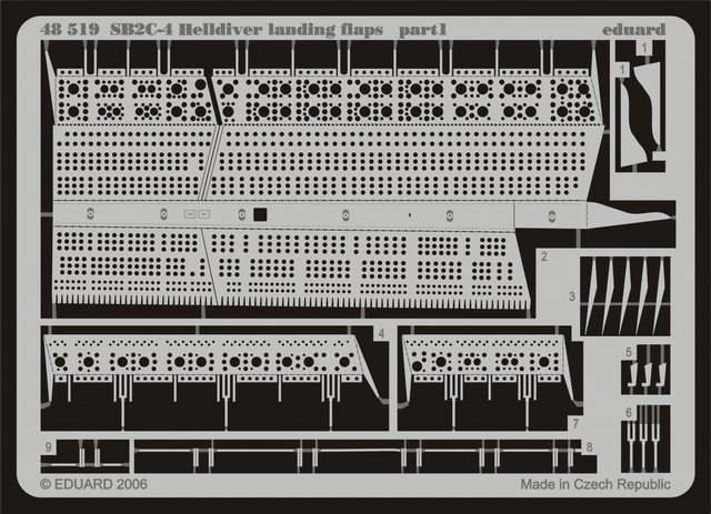 Volets d&amp;#39;atterrissage Eduard 48519 SB2C-4 1/48 (ACCURATE MINIATURES, MONOGRAM, REVELL) – image 2