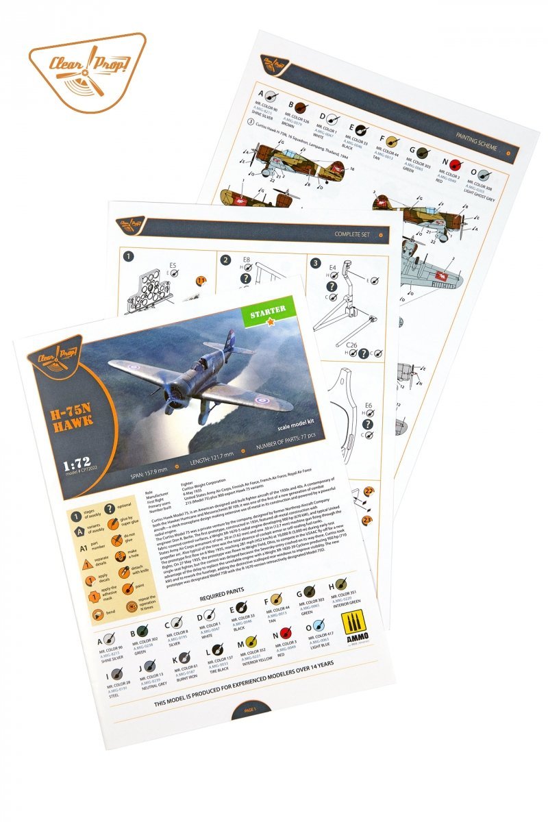 Hélice transparente ! Kit de démarrage CP72022 H-75N Hawk 1/72 – image 5