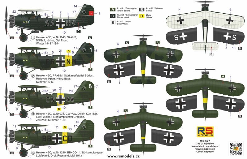 RS Models 92284 Heinkel He-46C Nachtschlacht 1/72 – immagine 2