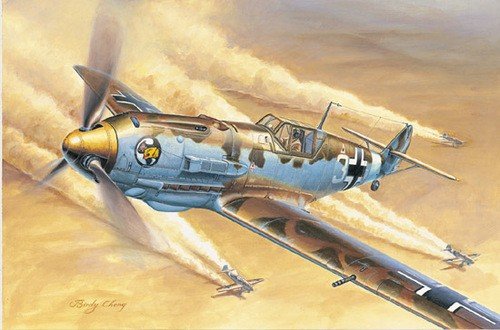 Trumpeter 02290 Chasseur allemand de la Seconde Guerre mondiale Messerschmitt Bf 109E-4/Trop (1/32)