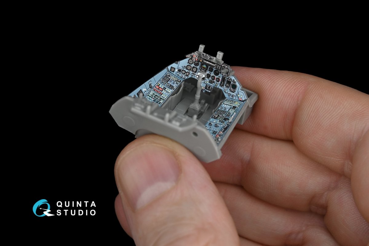 Intérieur imprimé en 3D et coloré sur papier décalcomanie Quinta Studio QD48172 Su-33 (pour kit Kinetic) 1/48 – immagine 4