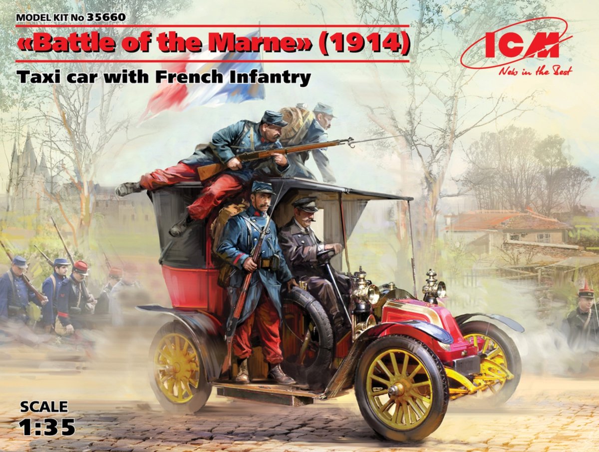ICM 35660 Bataille de la Marne (1914), Taxi avec figurines françaises au 1/35
