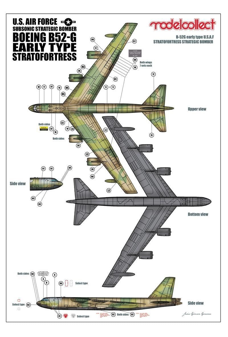 Modelcollect UA72210 B-52G Early Type 1967-1972 dans Linebacker II Guerre du Vietnam 1/72 – imagen 8