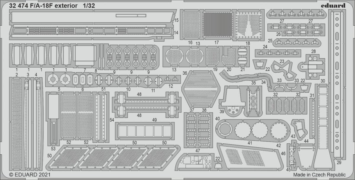 Eduard 32474 F/ A-18F extérieur REVELL 1/32