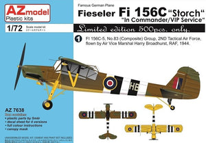 Maquette AZ7638 Fieseler Fi-156C Storch « Commander/VIP Service » 1/72