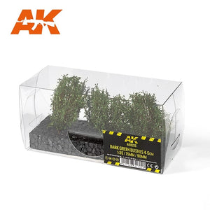 AK Interactive AK8215 BUISSON VERT FONCÉ 4-6CM 1/35