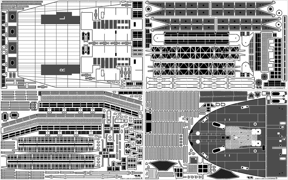 Pontos 27010FB USS CV-6 Enterprise 1942 Kit de détails (20B Pont Bleu) 1/200  – imagen 12