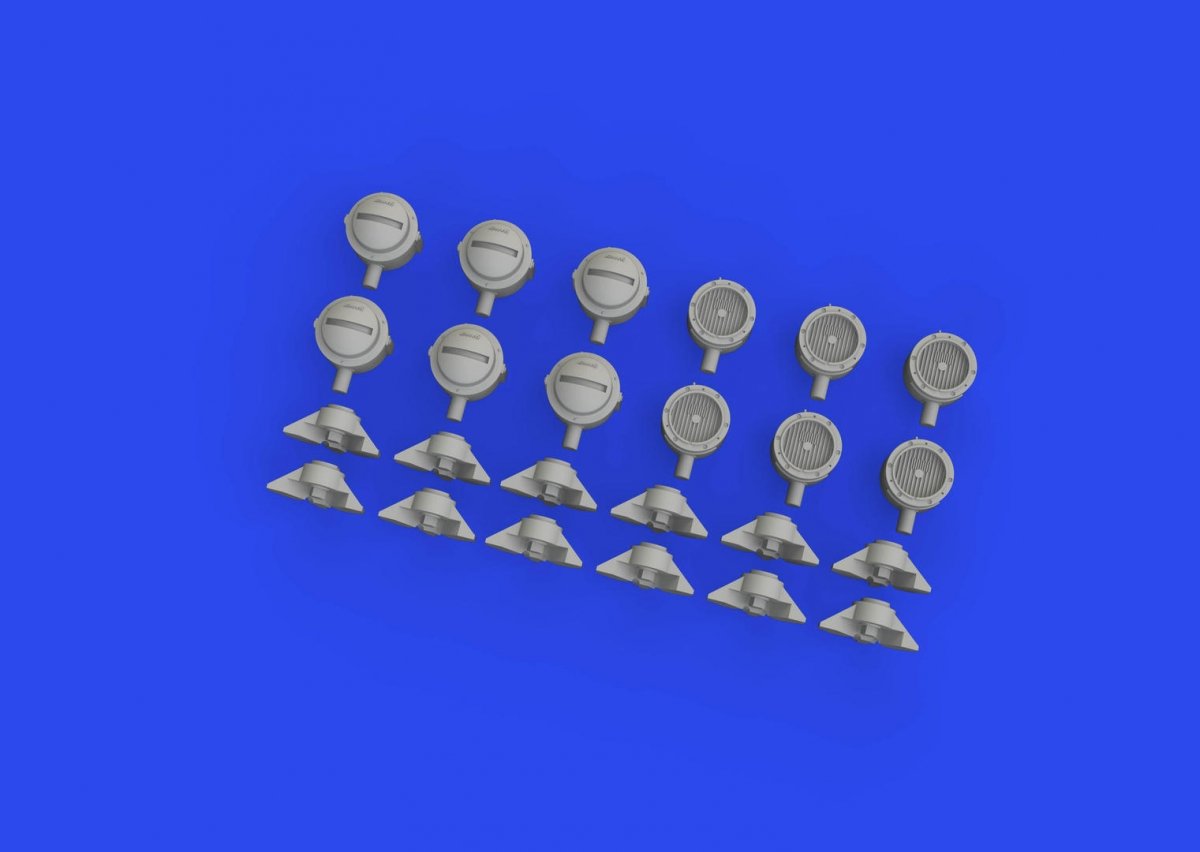 Phares de lampe allemands de la Seconde Guerre mondiale Eduard 635029, impression au 1/35