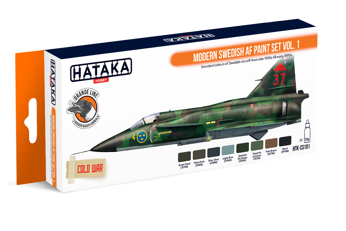 Hataka HTK-CS101 Ensemble de peinture AF suédois moderne vol.1 (8x17ml)