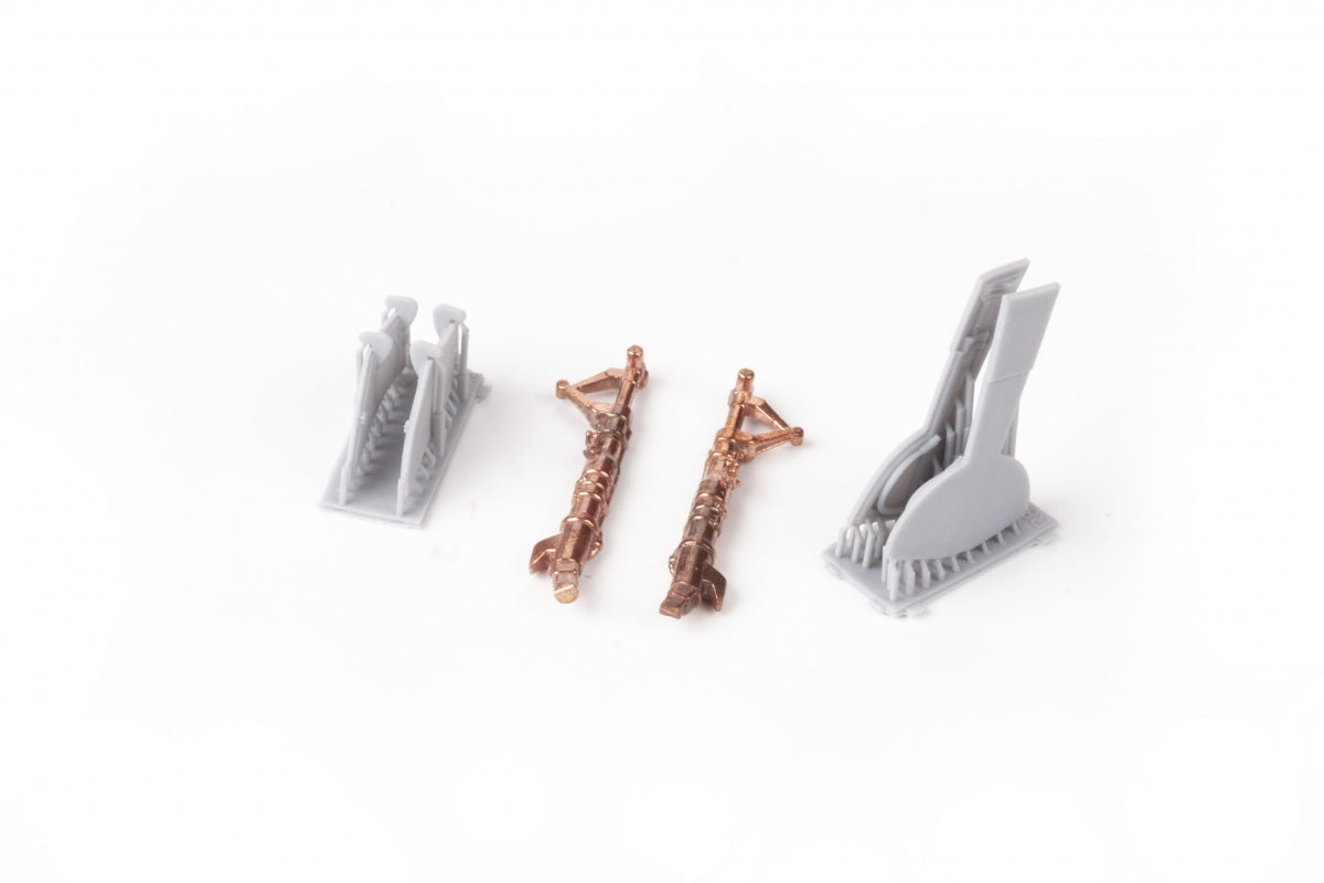 Train d'atterrissage Bf 109K-4, jambes, bronze, échelle 1/48, Eduard 648905