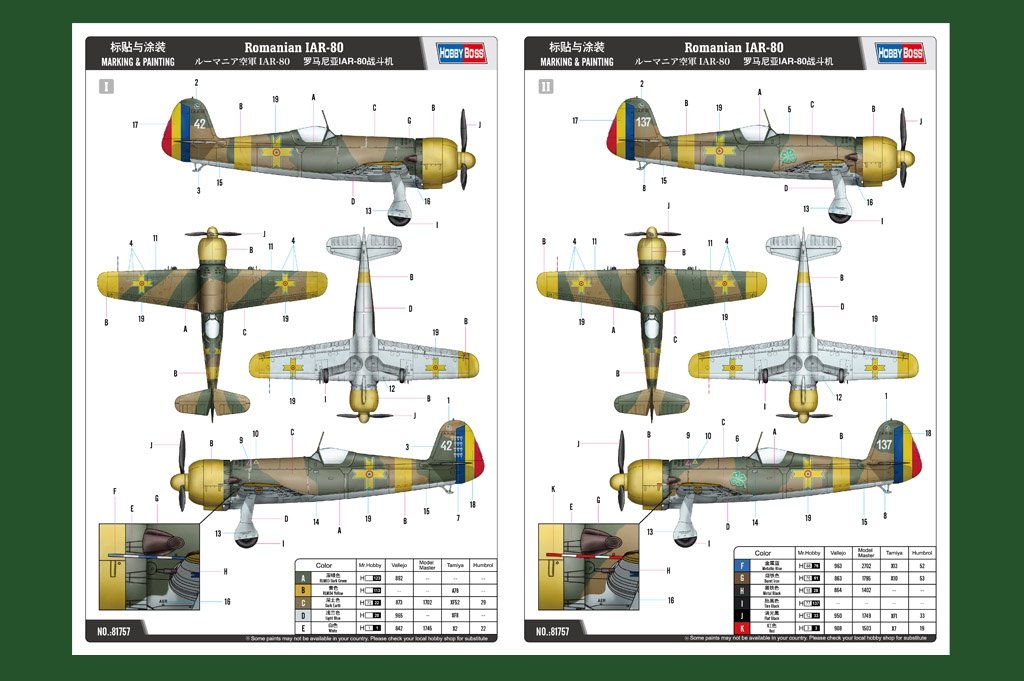 Hobby Boss 81757 Roumain IAR-80 1/48 – immagine 3