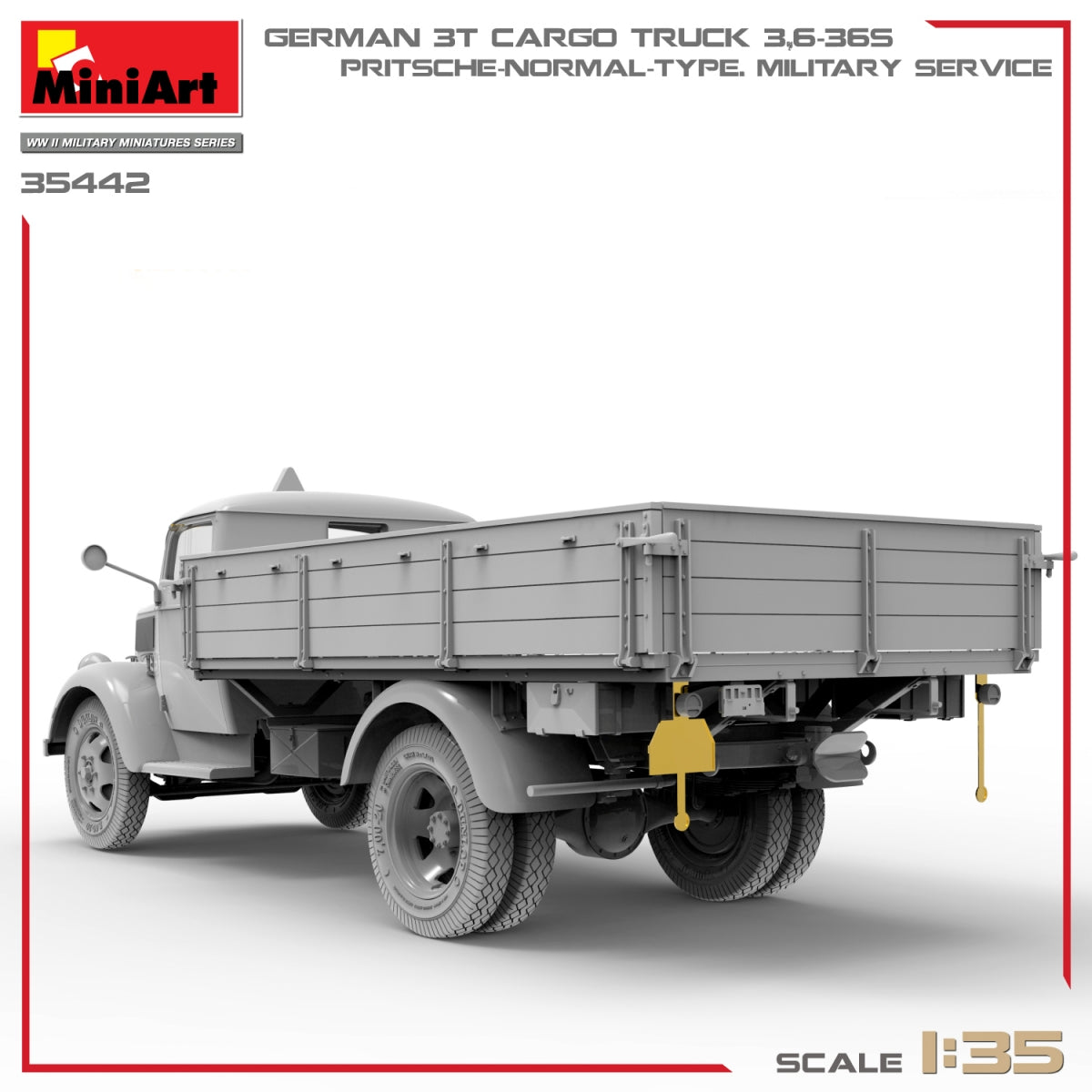 Miniart 35442 CAMION CARGO ALLEMAND 3T 3.6-36S. PRITSCHE-TYPE NORMAL. SERVICE MILITAIRE 1/35 – image 10