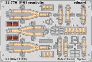 Ceintures de sécurité Eduard 32770 P-61 1/32 Hobby Boss