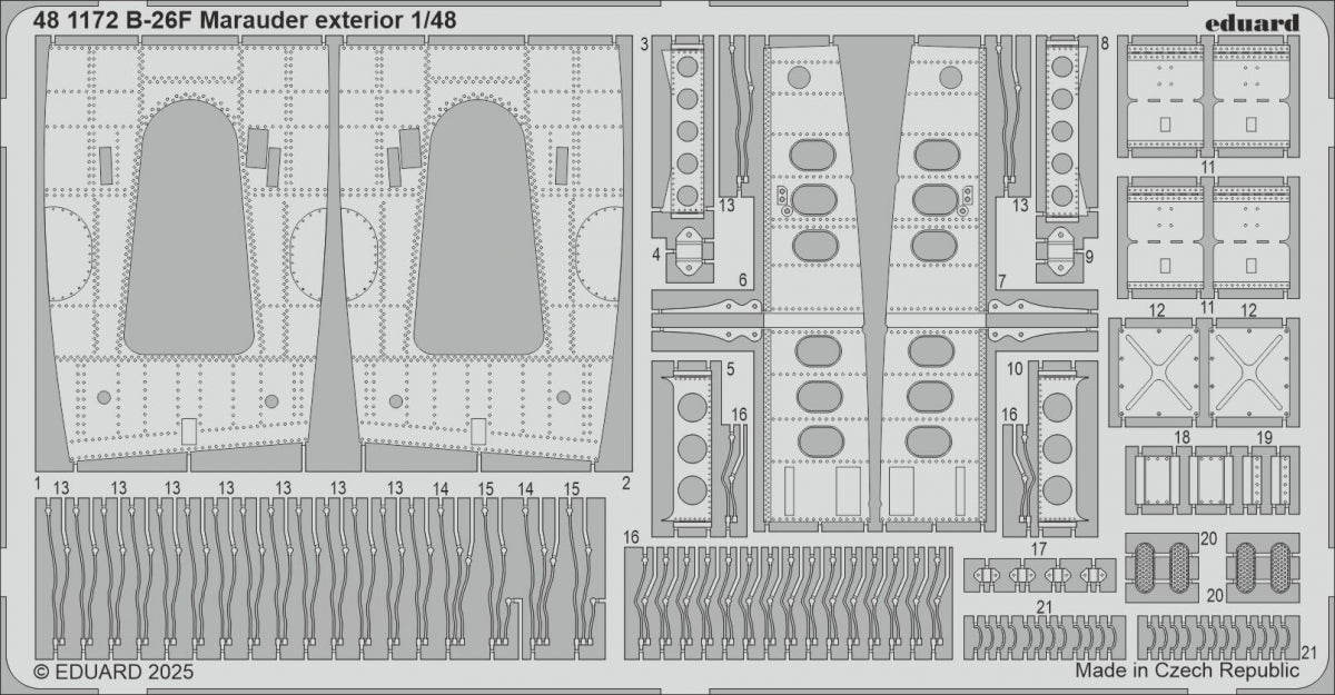 Eduard 481172 B-26F Marauder exterior ICM 1/48