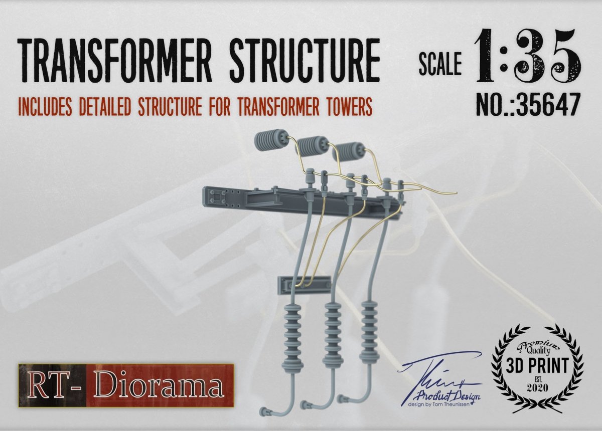 RT-Diorama 35647 Structure de transformateur 1/35