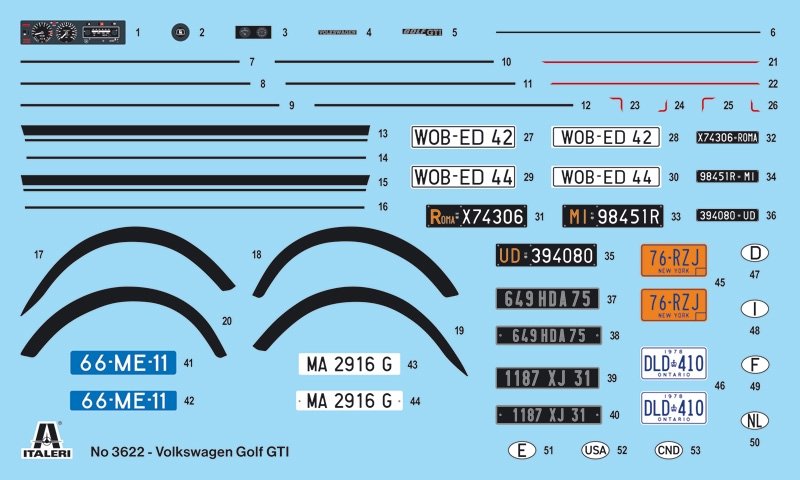 Italeri 3622 VW Golf GTI Première série 1976/78 1/24 – image 3