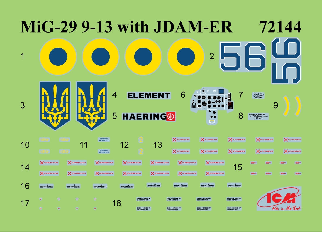 ICM 72144 MiG-29 avec bombes JDAM-ER - Forces aériennes ukrainiennes 1/72 – Bild 8