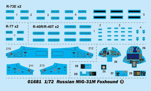 Trumpeter 01681 MiG-31M Foxhound russe au 1/72 – immagine 3