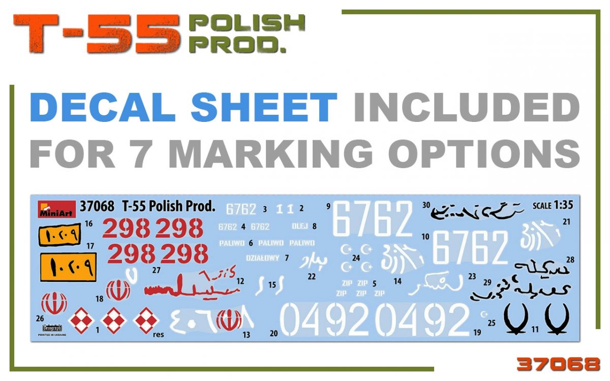 MiniArt 37068 T-55 PRODUCTION POLONAISE 1/35 – immagine 14