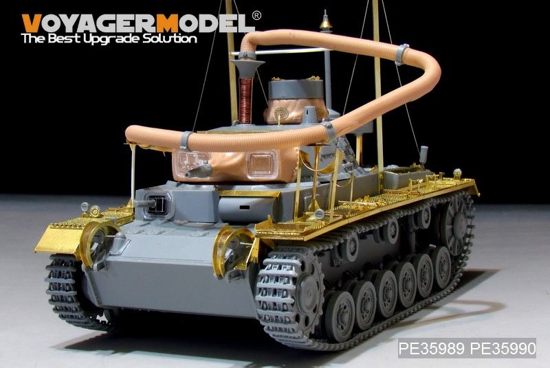 Maquette Voyager PE35989, char allemand Pz.KPfw.III (T)Ausf.F « Opération Seelowe » de la Seconde Guerre mondiale, pour DRAGON 6877/6717, échelle 1/35 – image 18