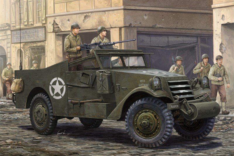 Hobby Boss 82452 US M3A1 Voiture de reconnaissance blanche, production tardive (1/35)
