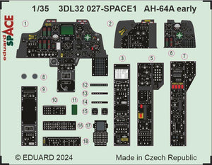 Eduard 3DL32027 AH-64A Trompette de l&amp;#39;espace (première version) 1/32