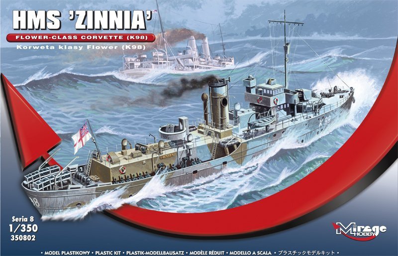 Mirage Hobby 350802 HMS Zinnia Flower-class corvette 1/350