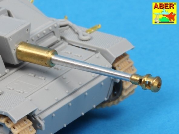 Canon Aber 72L-60 pour StuG.III allemand, Ausf.G version intermédiaire / StuK.40 L/48 allemand 7,5 cm Bartel avec frein de bouche modèle intermédiaire pour StuG.III Ausf.G intermédiaire 1/72 – imagen 5