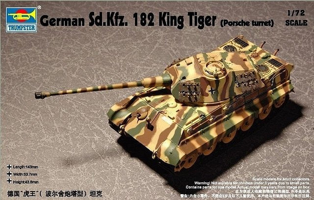 Trumpeter 07202 allemand Sd.Kfz.182 King Tiger (tourelle Porsche) (1/72)