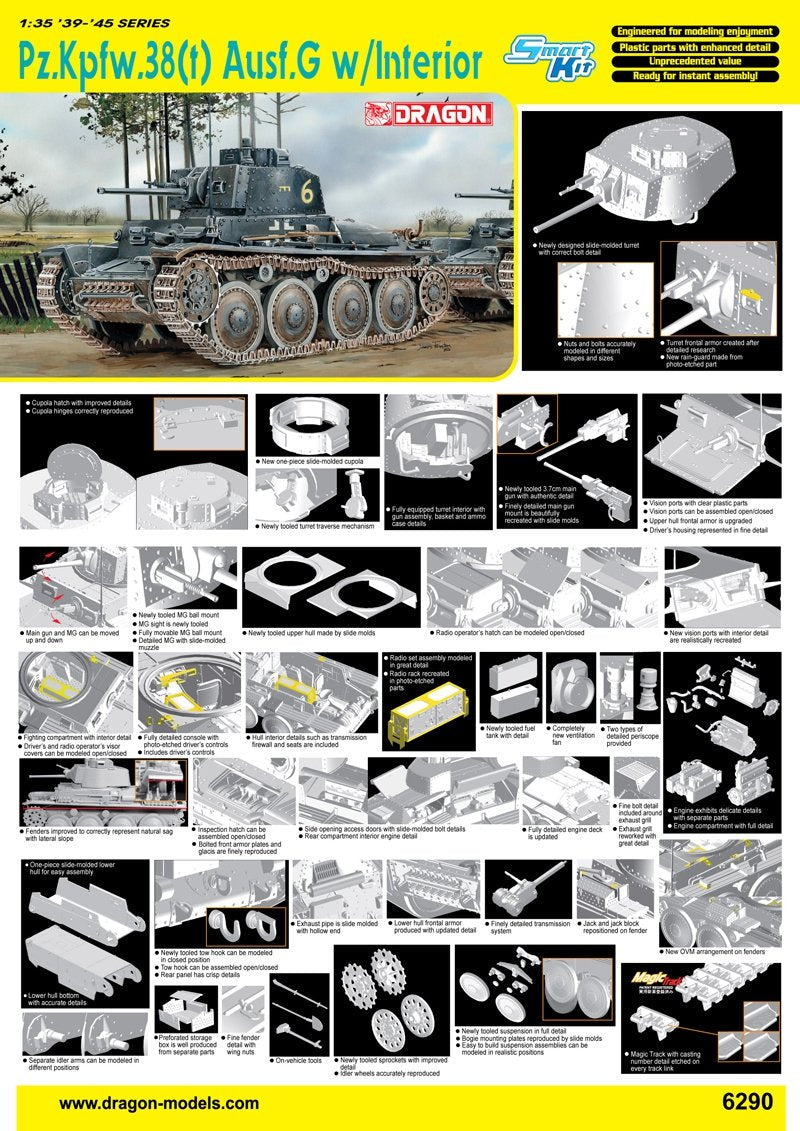 Dragon 6290 Pz.Kpfw.38(t) Ausf.G avec Interio (1/35) – image 2