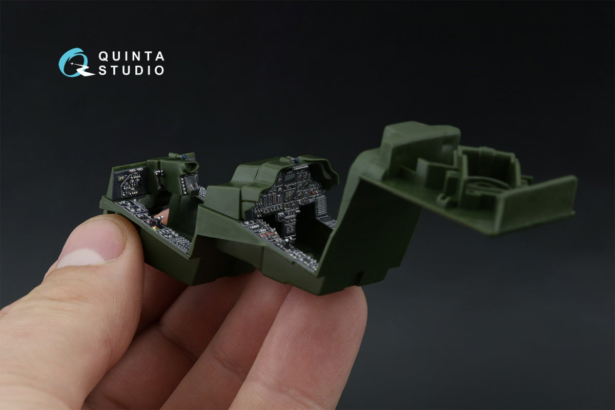 Intérieur imprimé en 3D et coloré sur papier décalcomanie Quinta Studio QD48572 AH-64A (Academy/Modelist) 1/48  – imagen 11