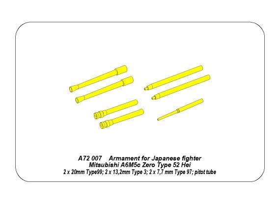Aber A72 007 Armement pour A6M5c Zero (1/72) – image 5
