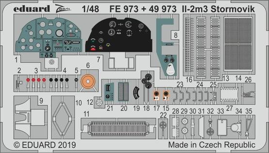Eduard FE973 Il-2m3 Stormovik Miniatures précises au 1/48