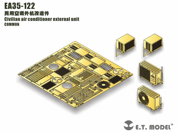 E.T. Model EA35-122 Civilian air conditioner external unit 1/35 – zdjęcie 3