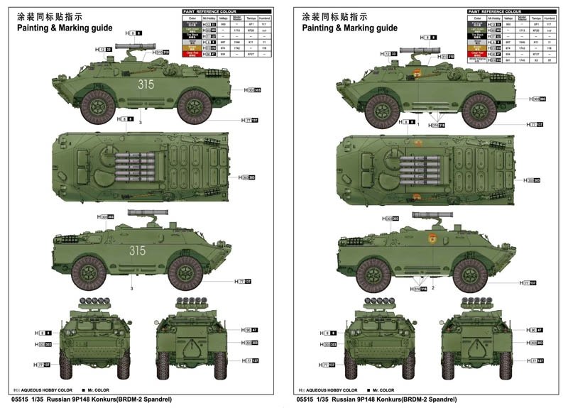 Trumpeter 05515 Maquette russe 9P148 BRDM-2 Spandrel (1/35) – immagine 2