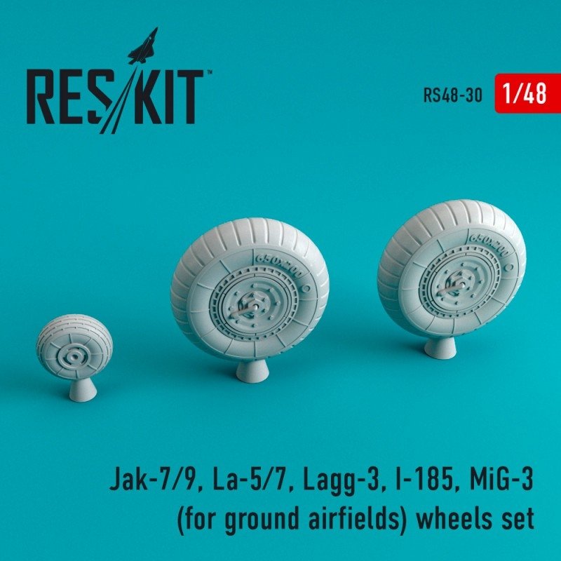 RESKIT RS48-0030 Jak-7/9, La-5/7, Lagg-3, I-185, Mig-3 (pour aérodromes au sol) 1/48