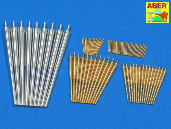 Aber 350L-53 Ensemble de canons 280 mm x 9, 150 mm x 12, 105 mm x 14, 37 mm x 16, 20 mm x 32 pour cuirassé allemand Scharnhorst (1943) (1/350) 