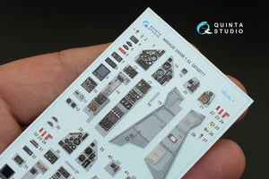 Intérieur imprimé en 3D et coloré sur papier décalcomanie Quinta Studio QD32011 Mirage 2000B (pour maquette Kitty Hawk) 1/32 – imagen 5
